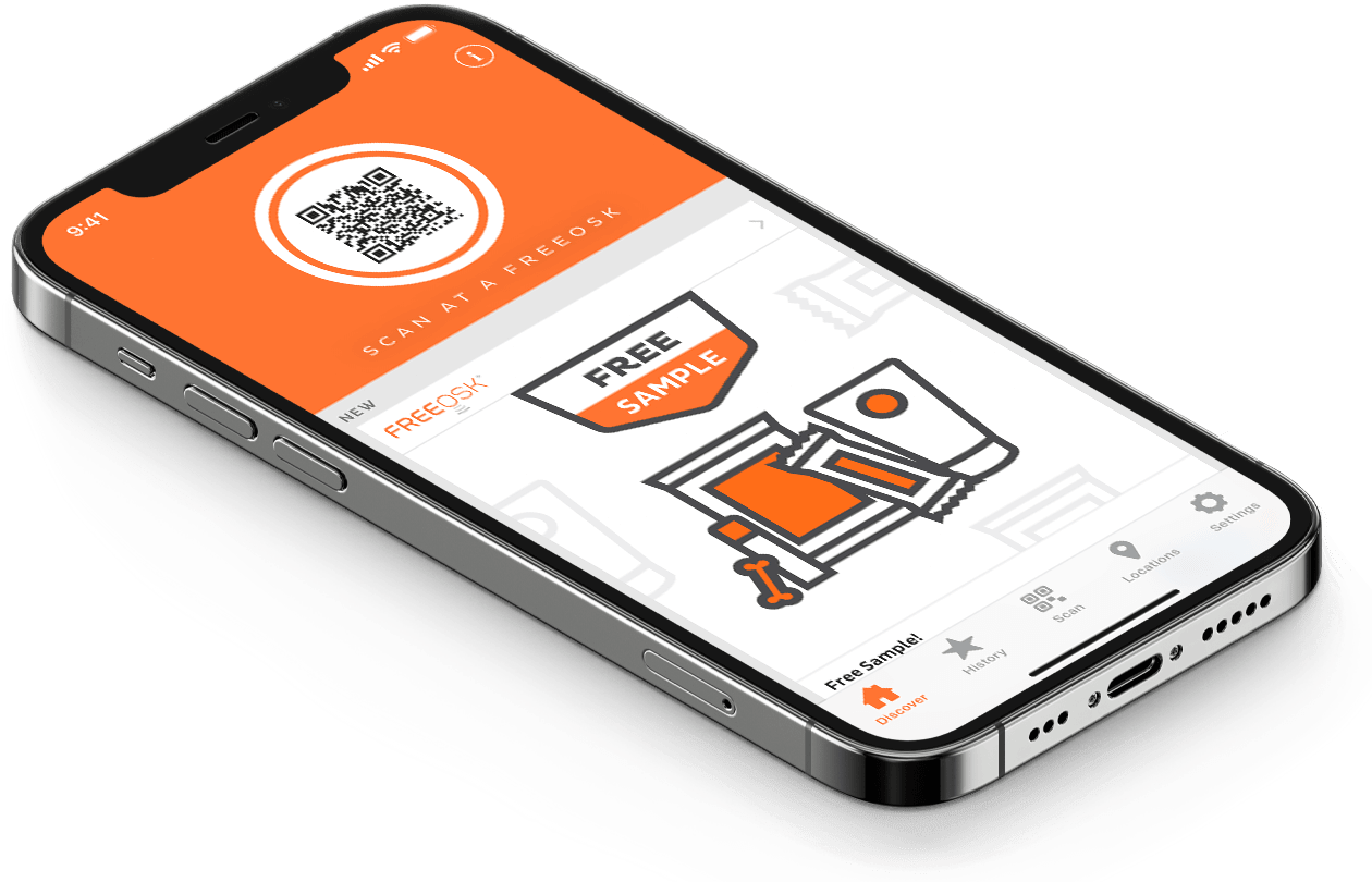 Freeosk app on smartphone